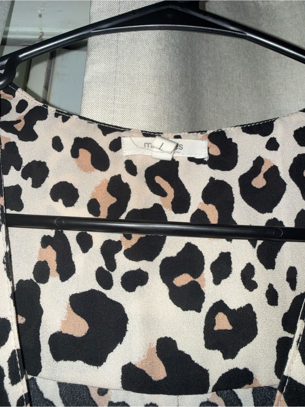 Maurices Leopard Print Shoulder Bag - Black, Cream & Tan
